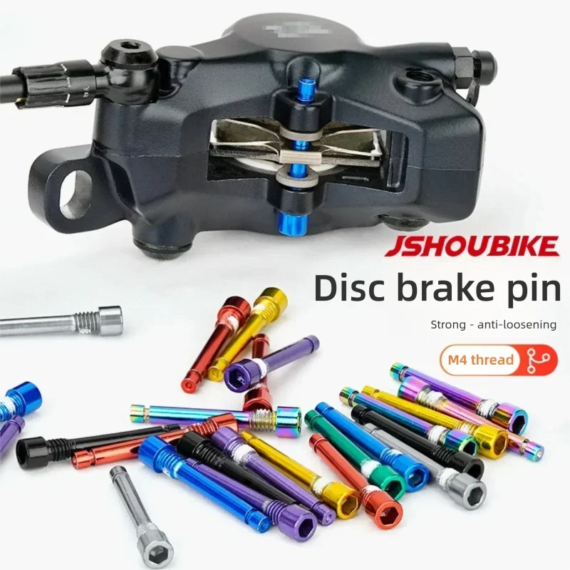 

JSHOUBIKE Disc Brake Pins M4 Thread Colorful Set Steel Bolt Universal MTB Road Bike Caliper Screw Durable Bicycle Accessories