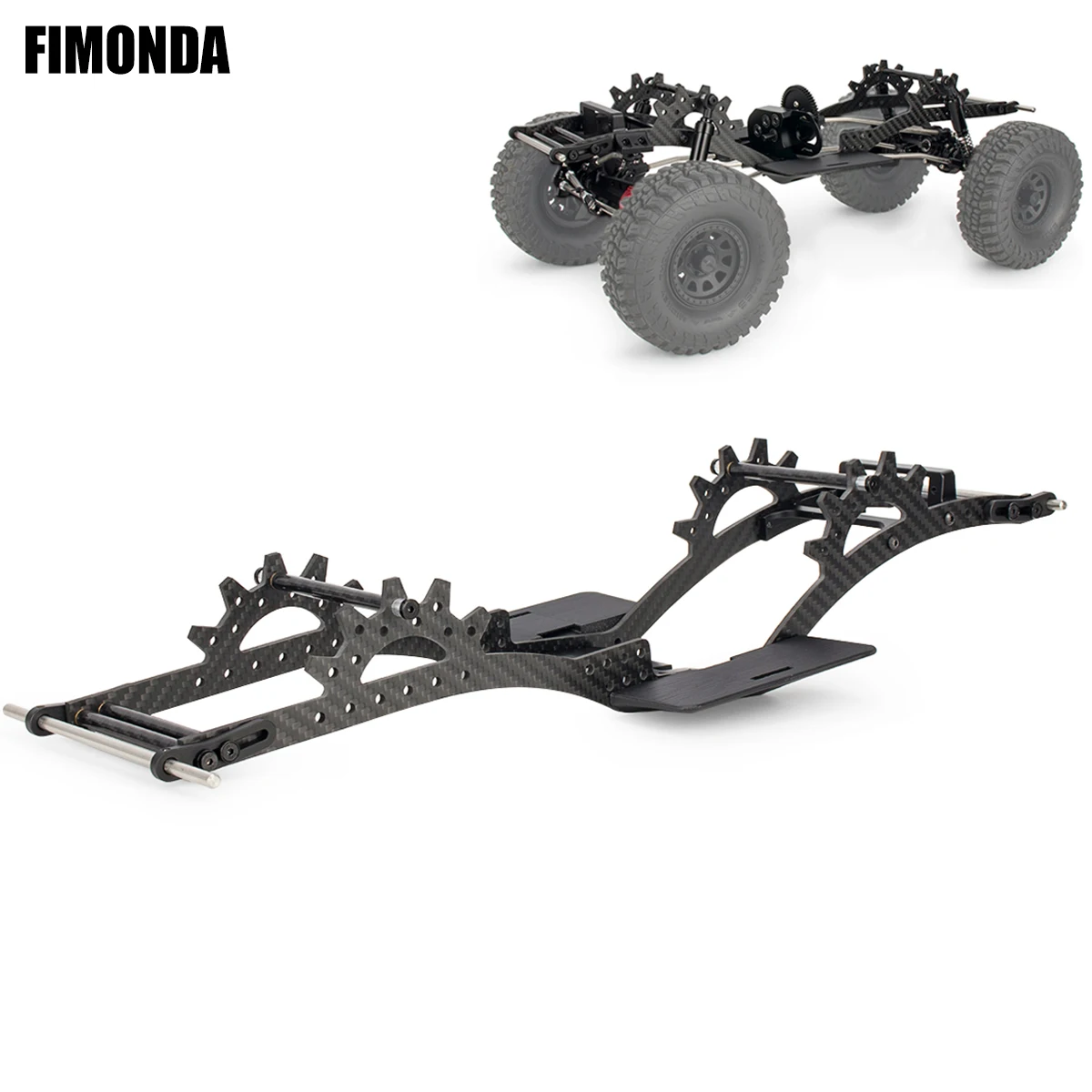 Kit de chasis LCG de fácil montaje para Axial SCX10 y Capra, pieza de mejora de gravedad central baja sobre orugas RC a escala 1/10