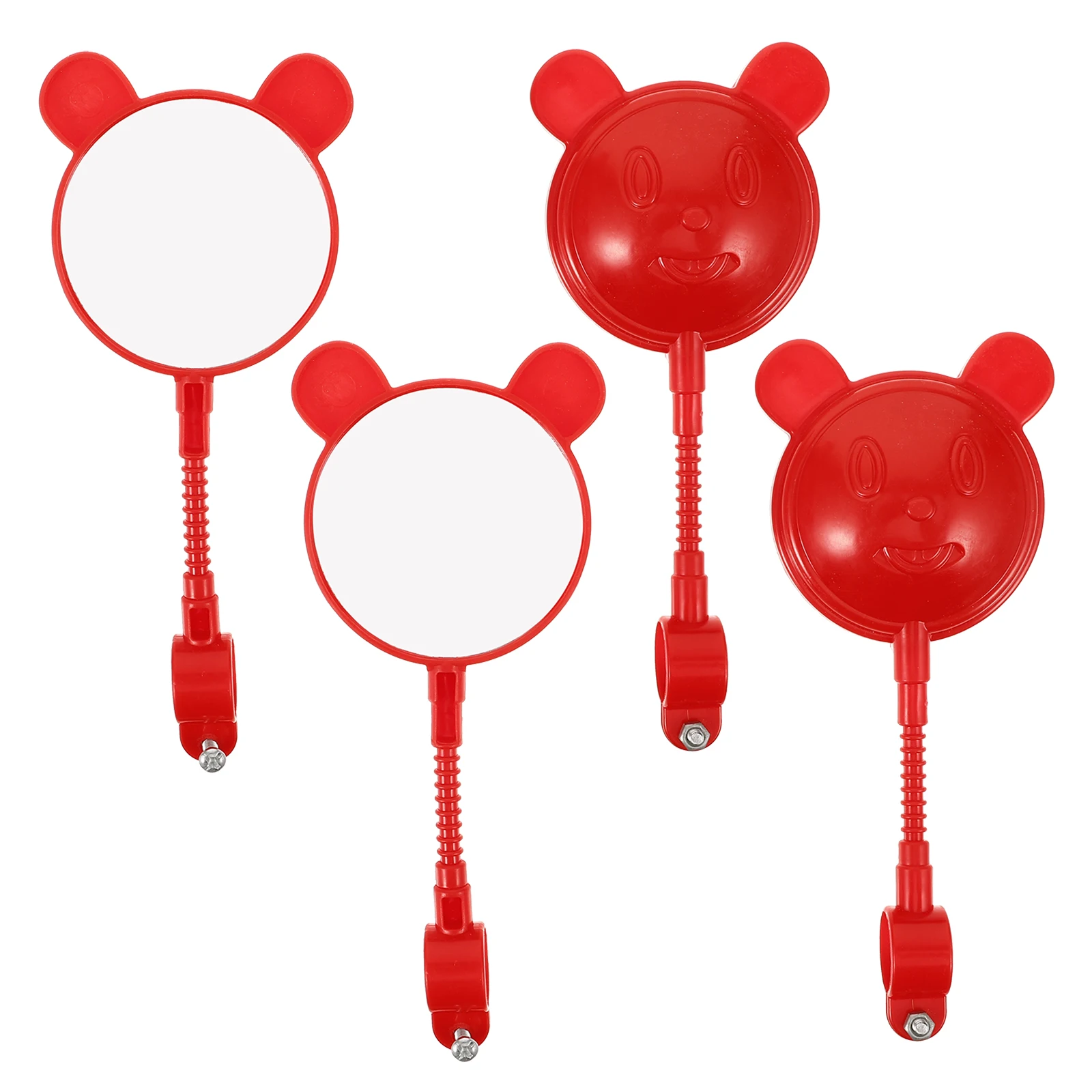 4 قطع مرآة خلفية للدراجة لاستخدام المقود - تعزيز السلامة والرؤية على الدراجات البخارية أو الدراجات ذات سطح عاكس