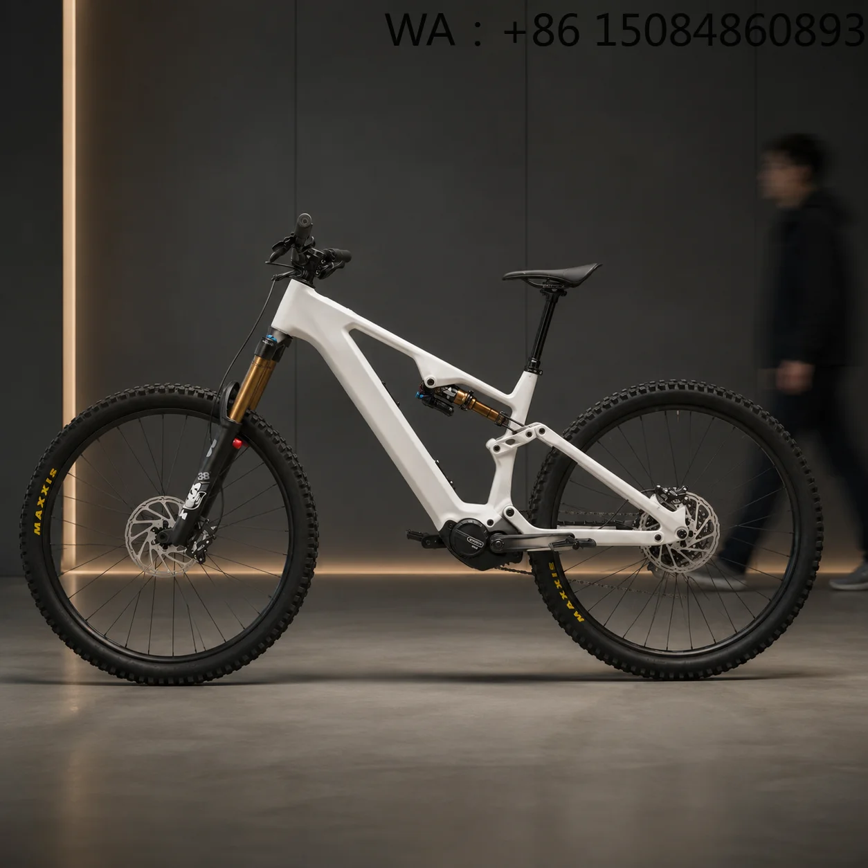 29er Full Suspension E-MTB, Carbon Fiber Material, Lightweight Frame, Mid Drive Motor All Terrain Riding Bike