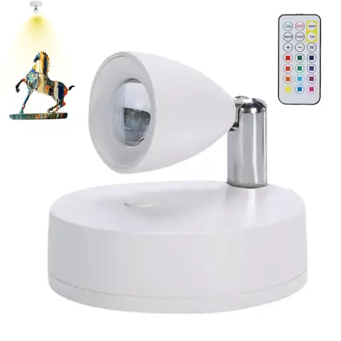 Wireless Uplighting For Plants Remote Control Rechargeable Accent Spotlights Battery Powered LED Indoor Uplighting for Art