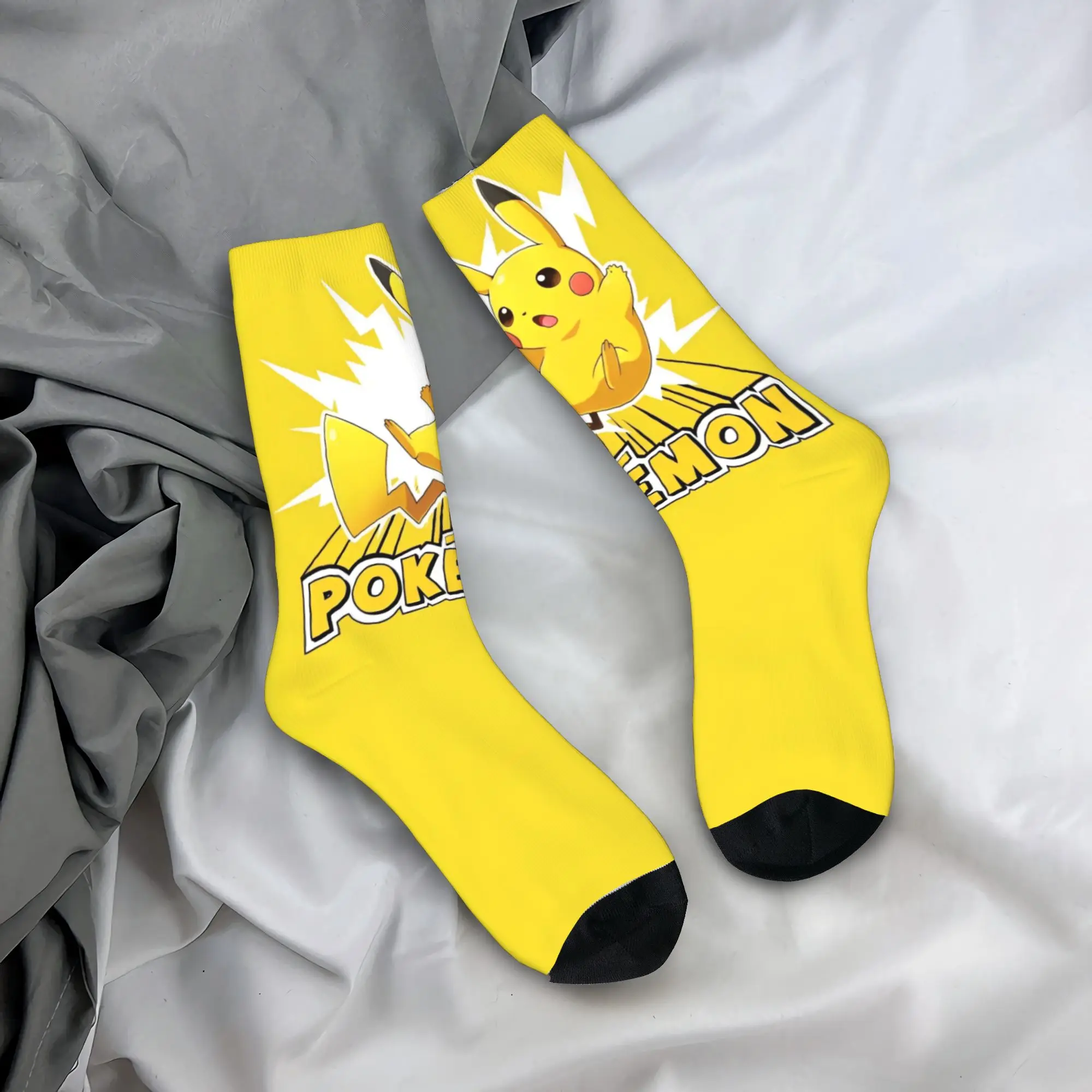 

Men Women pokemoned pikachus Socks Breathable Fun Socks Small Gifts