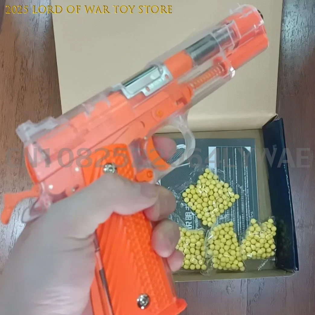 2025 New M1911 Empty Chamber Hanging Machine Gun Toy Gun Quick Disassembly Manual Boy BB Bullet Children Lower Magazine Gift