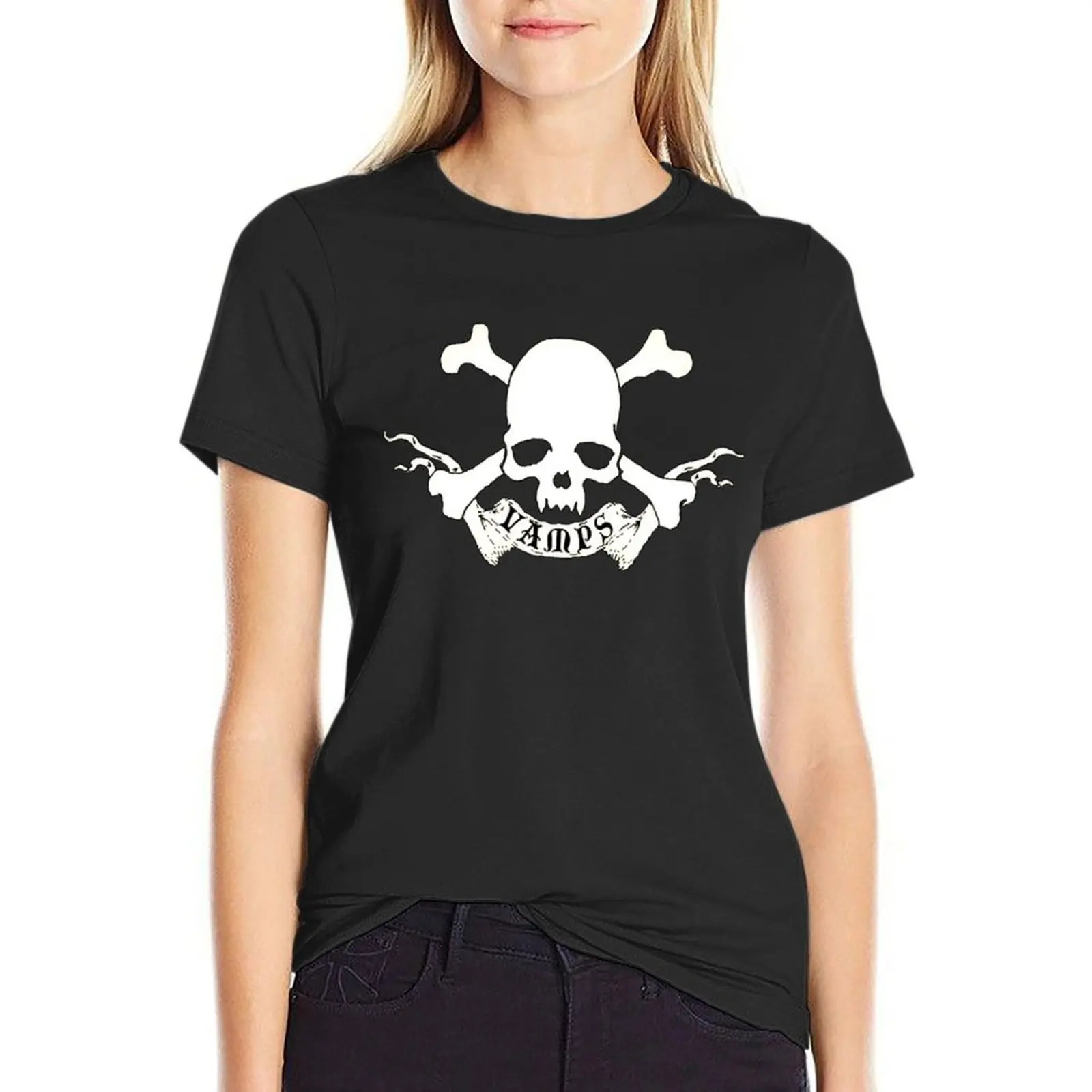 Vamps Jolly Roger T-Shirt animal print shirt for girls tops shirts graphic tees workout shirts for Women loose fit