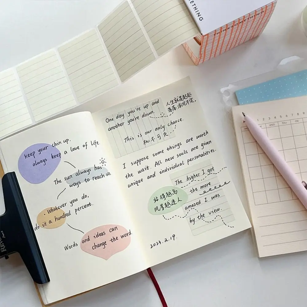 Pull-out Design Memo Pad Full Adhesive Sticky Note DIY Labels Stickers Multifunctional Tearable Notepad Scrapbook Sticker