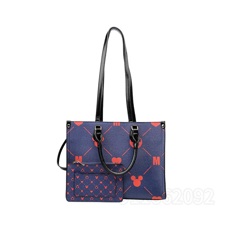Disney Mickey Original New Women's Handbag Luxury Brand Women's Bag Large Capacity 2-Piece Cartoon Fashion Trend Tote Bag