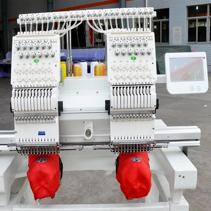 Customized YX-ML 12/15 Needles High Quality 2/Two Head Hat And Ready-Garment Embroidery Machines Prices
