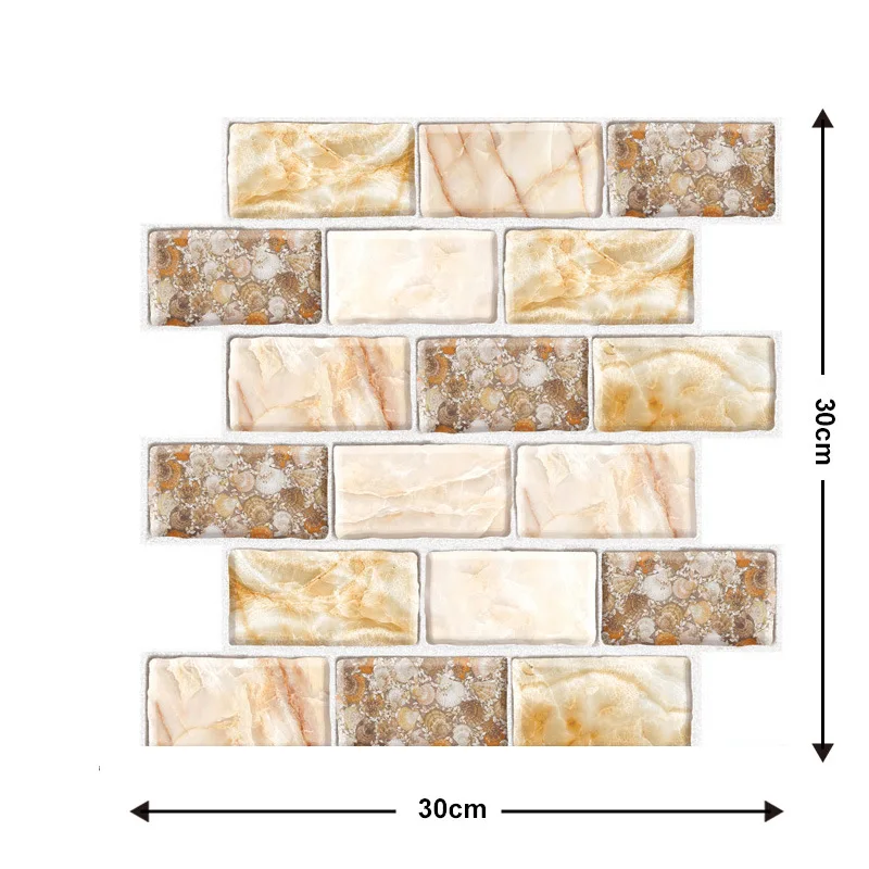 12 Pcs PET Hexagon 3D Wood Grain Soundproof Wall Panel for Living Room Bedroom Self-Adhesive Removable DIY Home Renovators