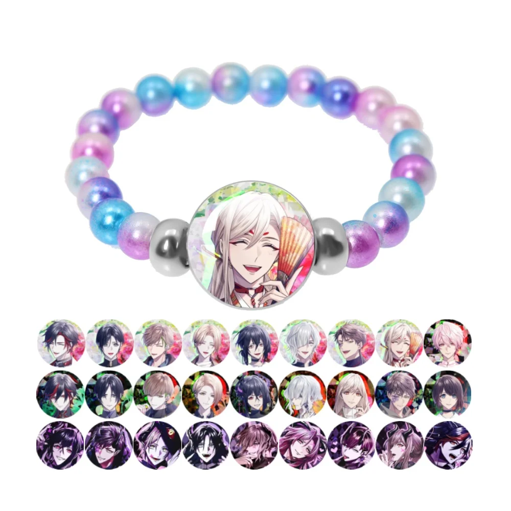 Anime 9RIP 9 R.I.P. Elastic Colorful Bead Bracelet Kouka Hibiki Minami Seiya Koharu Touka Glass Cabochon Handmade Bracelet MS046
