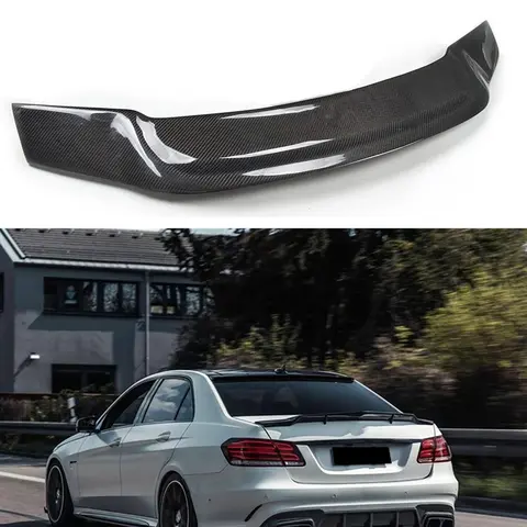 탄소 섬유 R 스타일 트렁크 리어 스포일러 윙 립, 메르세데스 벤츠 W212 E 클래스 E300 E350 E550 E63 AMG 4 문짝 세단 2010-2016 용