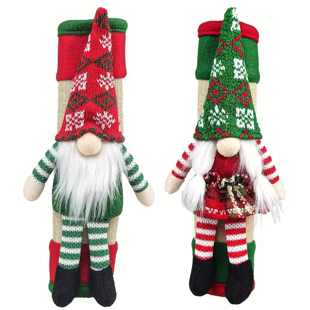 1 Set of Nordic-Style Fun Dwarf-Shaped Refrigerator Door Handle Covers, Kitchen Appliance Insulation and Anti-Scalding Decorative Covers, Christmas-Themed Refrigerator and Kitchen Appliance Door Handle Covers, Decorate Refrigerators, Microwaves, and Dishwashers, Create a Warm Holiday Atmosphere, the Best Gift Choice for Christmas Parties, Make the Kitchen Full of Christmas Magic