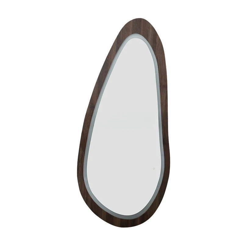

Elliptical wall mounted irregular mirror, fitting mirror, home dressing mirror, placed against the wall