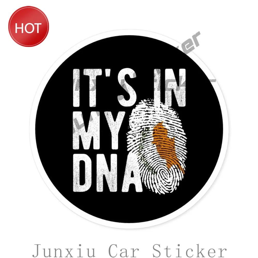 Cyprus DNA Heritage Flag Water Resistant PVC Vinyl Sticker For Car Body And Laptop Symbol And Message Decoration Decal