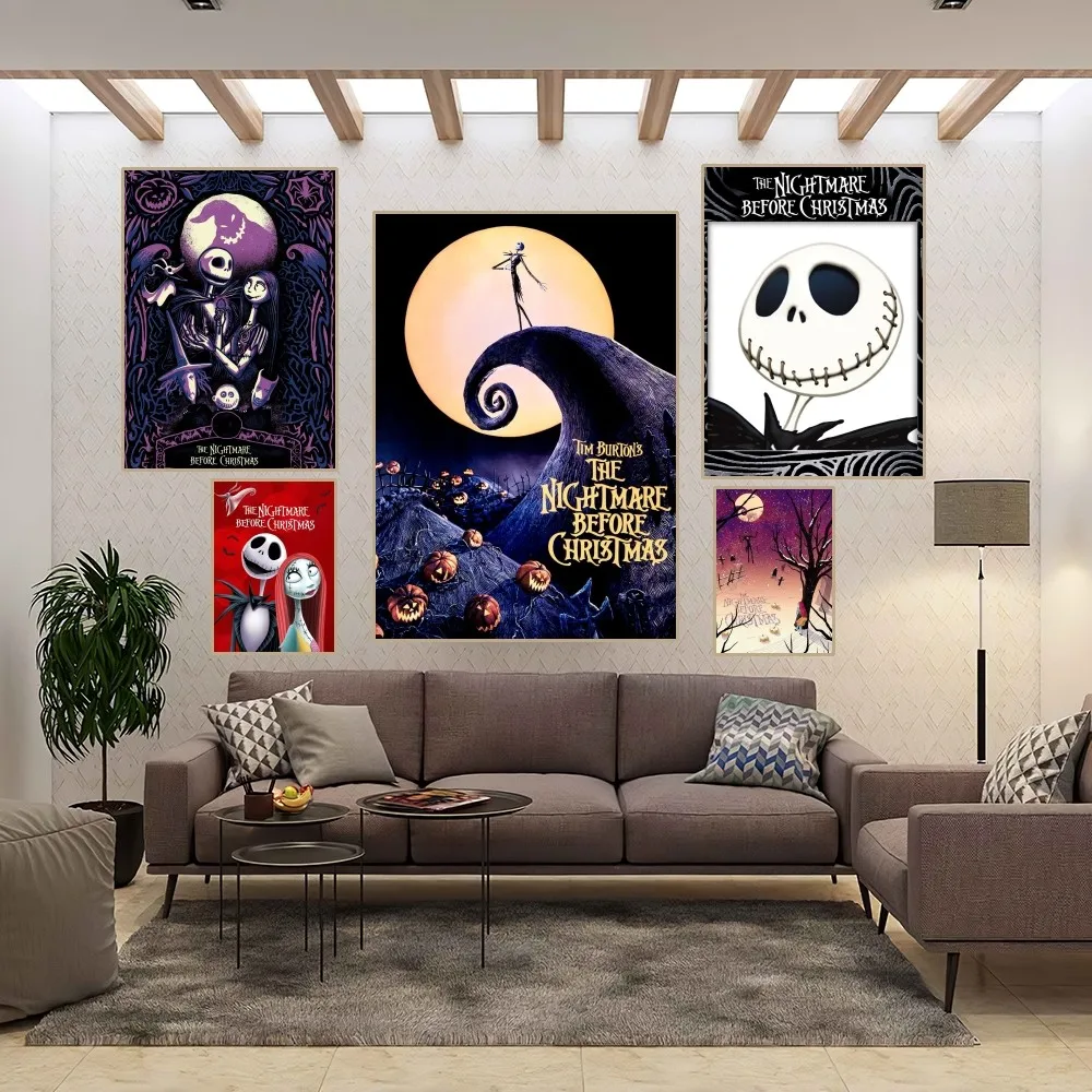 Nightmare Before Christmas Poster Home Room Decor Aesthetic Art Wall Painting Stickers