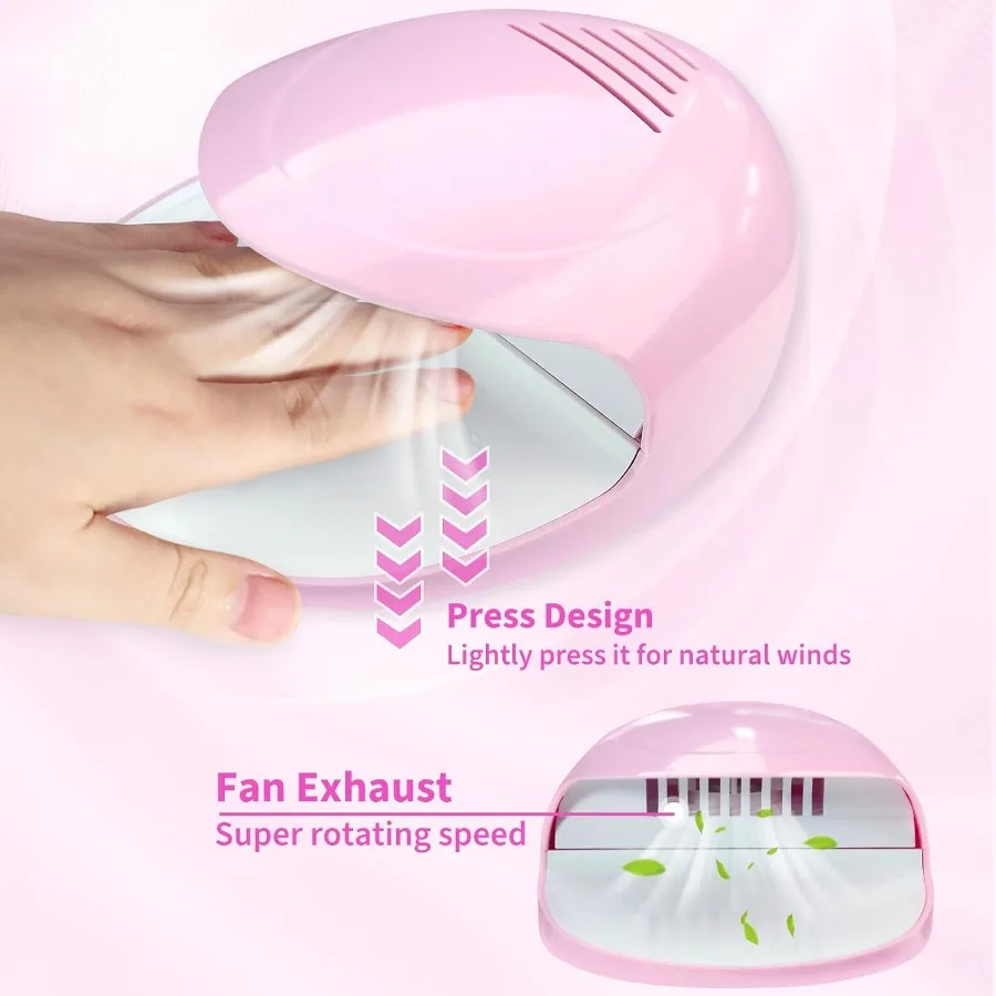 Draagbare, op batterijen werkende nageldroger met aanraakbediening voor normaal polijsten met supersnelheidsrotatie en sneldrogende functionaliteit Ideaal