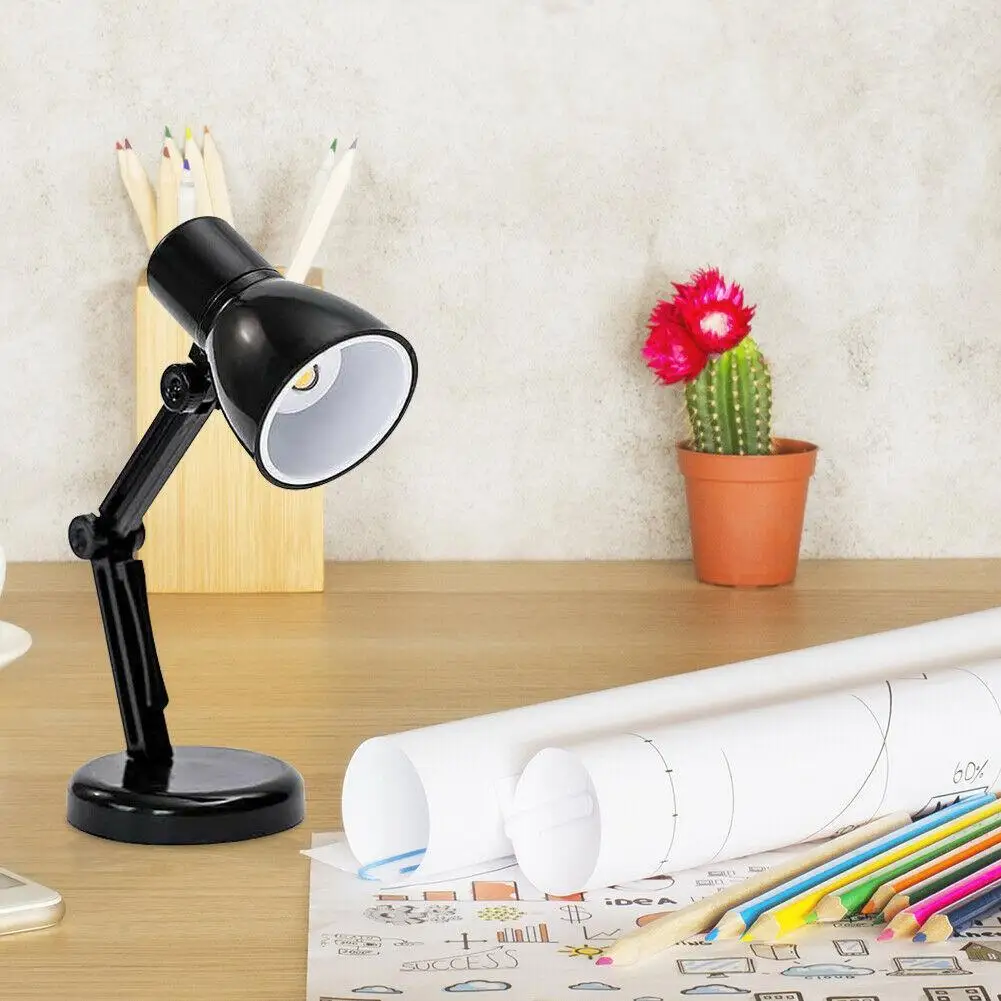 Small LED Desk Reading Lamp 180 Degrees Rotation Clip-on Travel Lamp Portable High Bright Warm Light Book Lights Perfect Gift