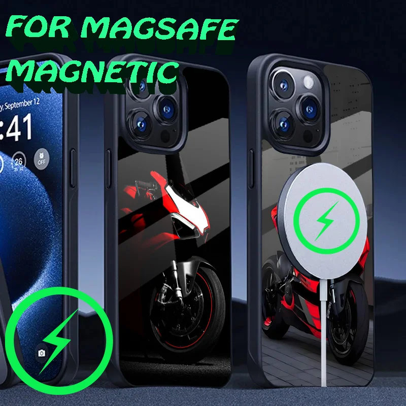 Cool Phone Case For iPhone 16,15,14,13,12,11,Plus,Pro,Max Mini Magsafe D-Ducaties-Is Magnetic Wireless Charging