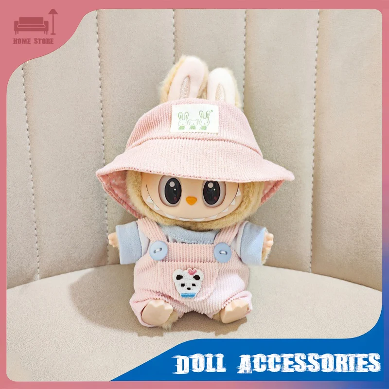

Kawaii кукольная одежда для Labubu, мини-кукольная одежда, аксессуары для наряда, сделай сам, игрушечная одежда с мультяшными животными и шляпой, аксессуары для кукол