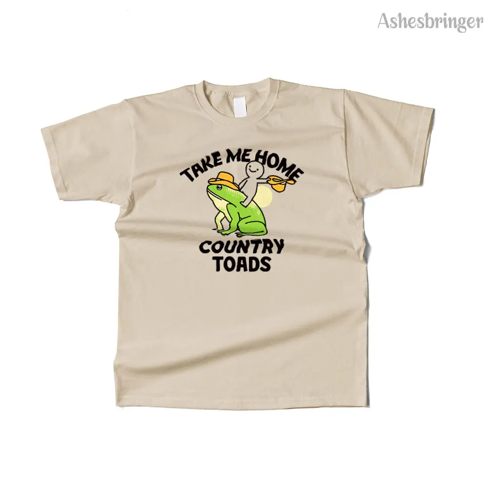 Mens Cotton Take Me Home Country Toads Graphic Funny T Shirt Street Casual Style Tee for Men and Women