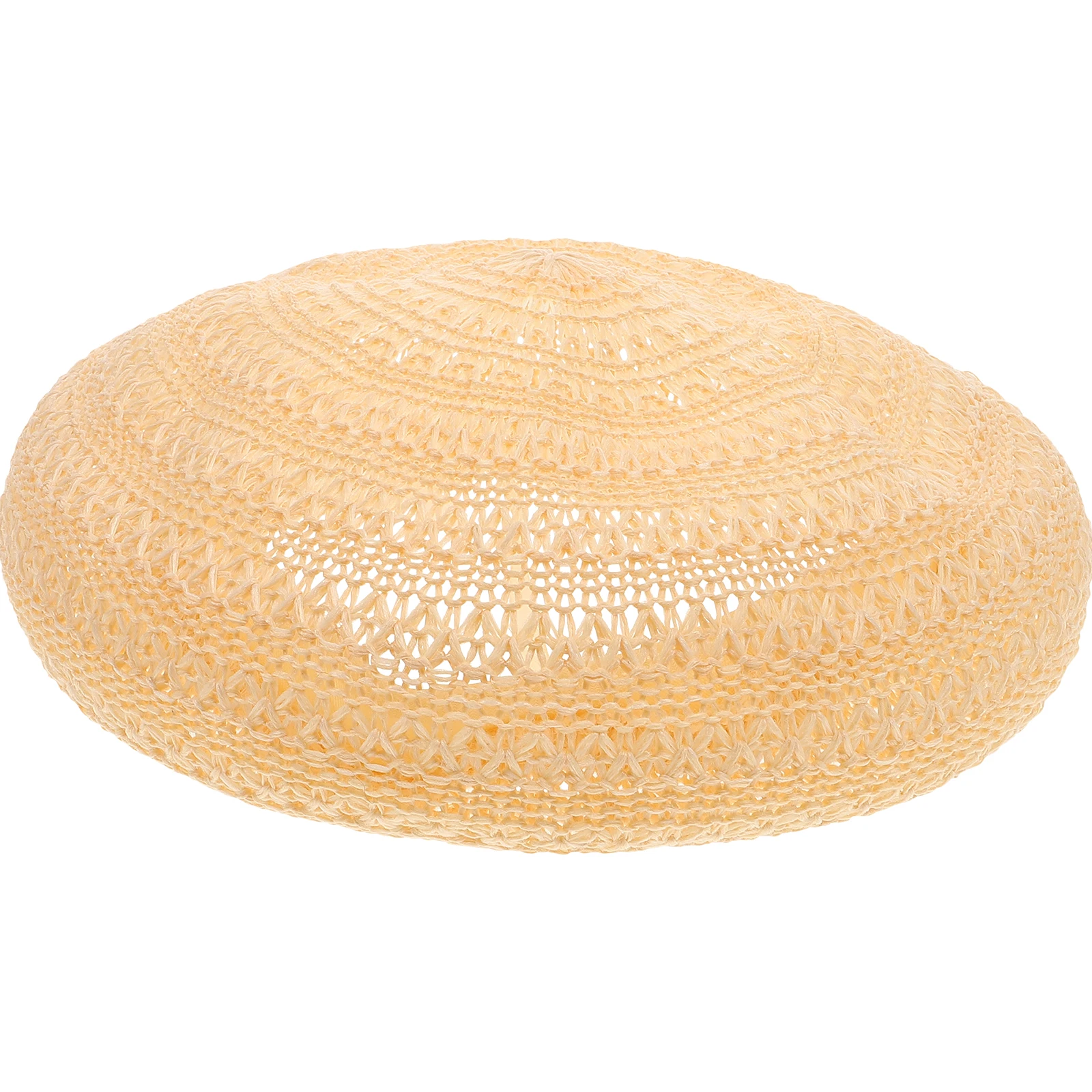 

Straw Beret Travel Spring Beret Hat Hat Woven Spring Summer Travel Vacation Gift Comfort Cotton Linen Material