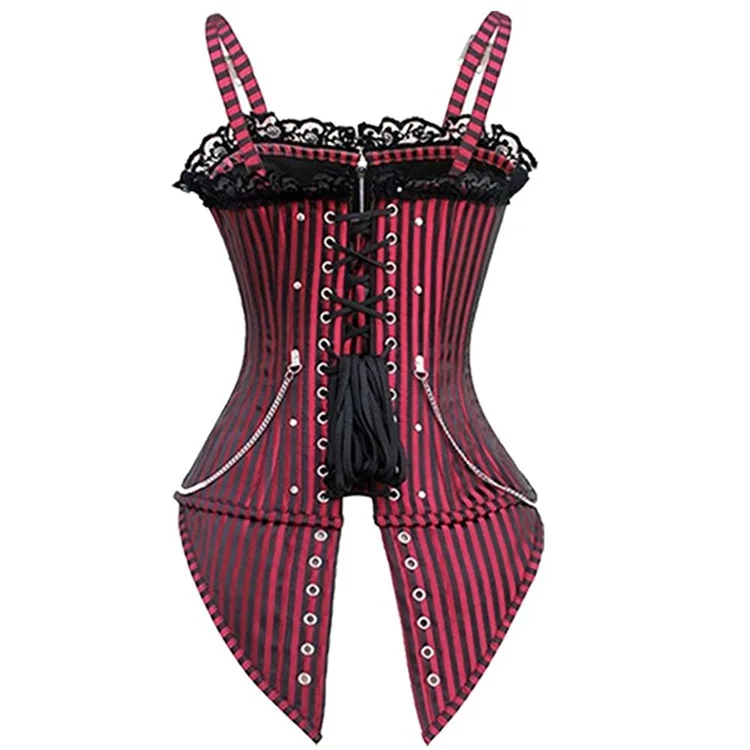 New Zipper Buckle Punk Gothic Court Body Shaper Court Corset Body Shaper Vest Wedding Dress Bottom Girdle Ladies Functional