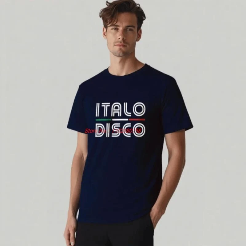 Italo Disco Fashion Harajuku Graphic T Shirt Summer Cotton O-Neck Short Sleeve T-Shirts High Quality Streetwear Men's Clothing