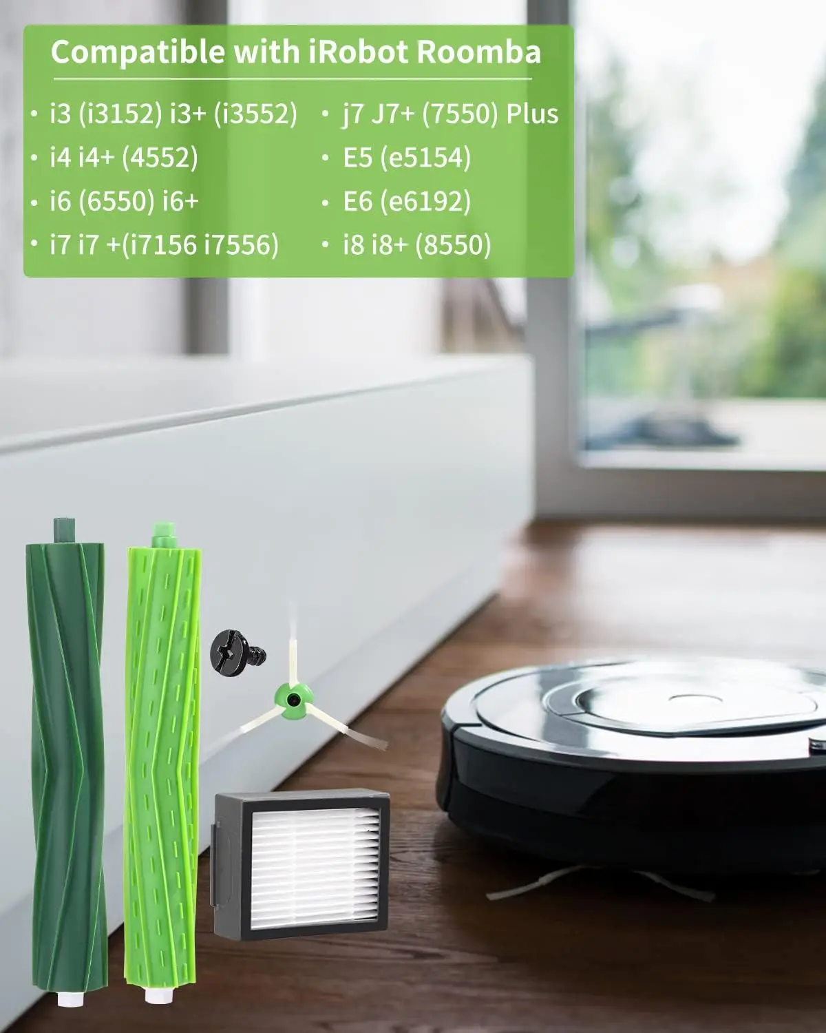 Filters For iRobot Roomba i7 i7+ i8 i8+ i3 i3+ i4 i4+ i6 i6+ E5 E6 E7 j6 j7 j7+/Plus E,I & J Series Robot Vacuum Side Brushes