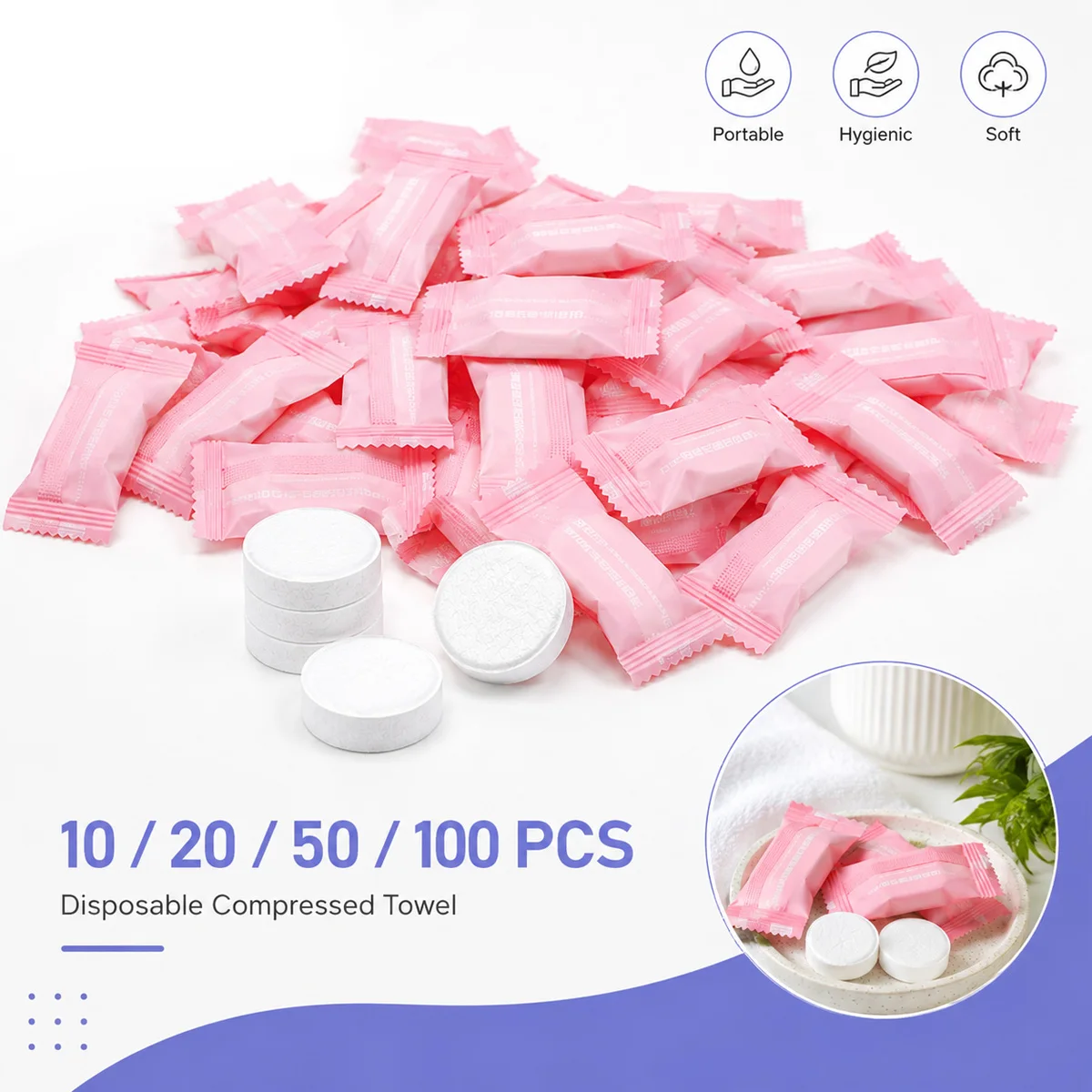 10/20/50/100PCS Disposable Compressed Facial Towels Portable Travel Face Cloth Outdoor Hotel Household Skin Care Cleaning Suppli