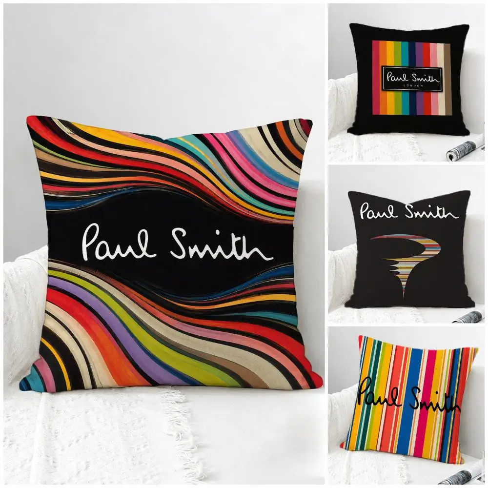 Brand Paul Smith Cushion Cover Natural Linen Pillowcase Set, All-in-One Decor for Sofa, Bedroom & Chair
