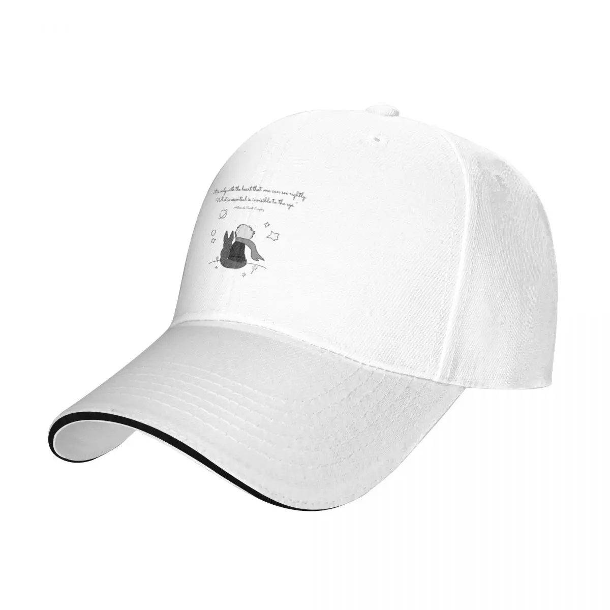 THE LITTLE PRINCE (black and white) Baseball Cap Fishing cap Golf Wear Golf Hat Anime Hats For Women Men's