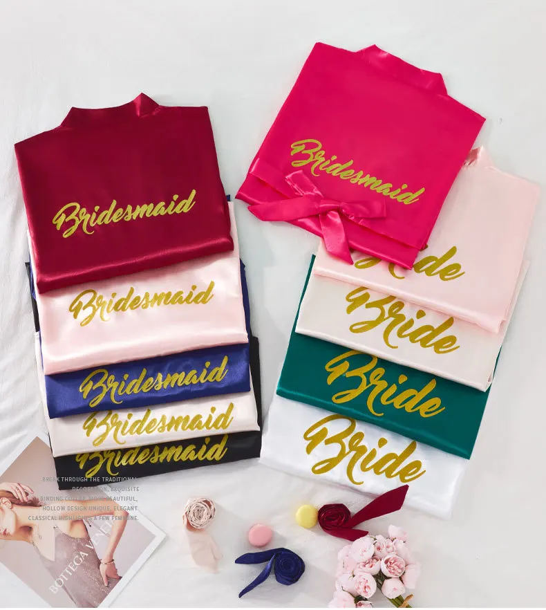 

Свадебный халат невесты и подружки невесты, сексуальный женский халат, ночная рубашка, короткая одежда для сна, повседневное кимоно с цветочным принтом, гейша, M, L, XL