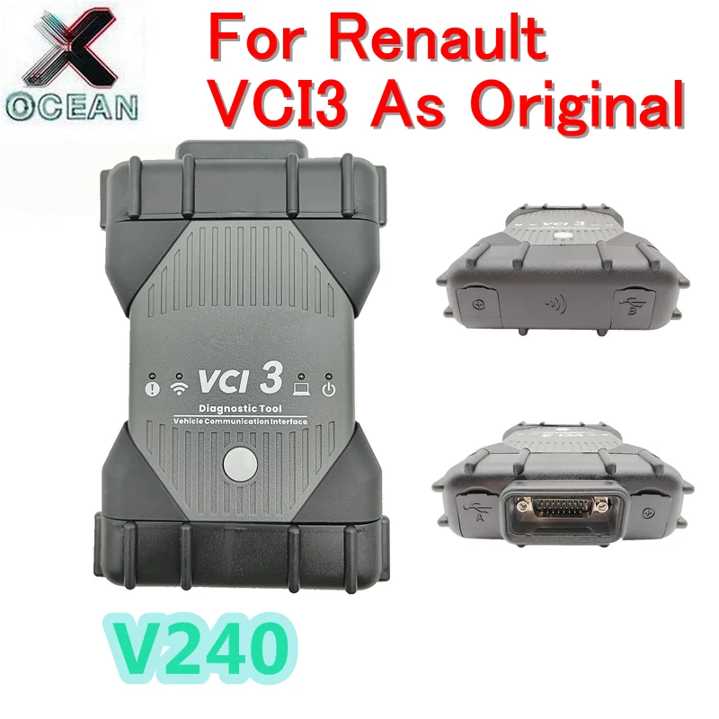 

Новинка 2024 года, полнофункциональный диагностический инструмент для автомобилей Renault VCI3 V240, 1:1, сканер для программирования, поддержка нескольких языков, 1994-2025 гг.