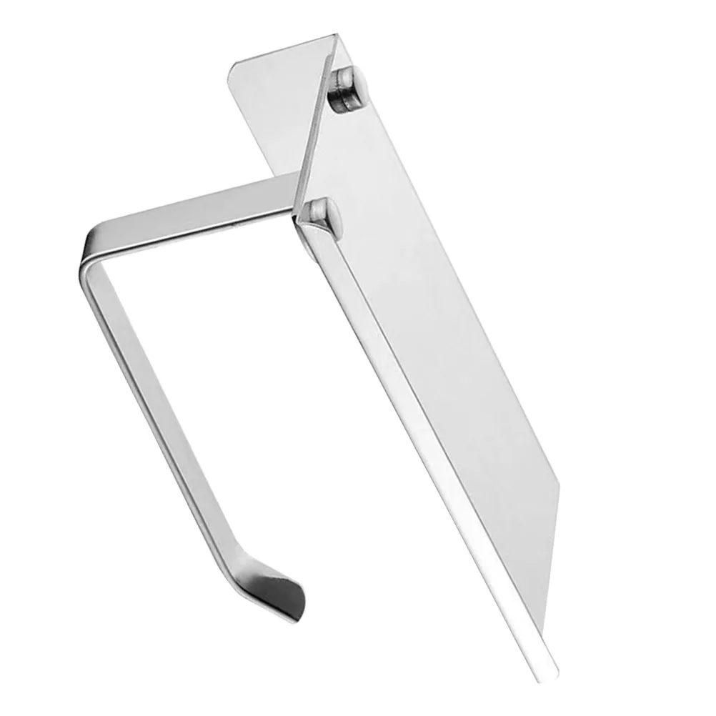 

Stainless Steel Paper Towel Holder Mobile Phone Storage Rack Bathroom Accessory Tissue Rolls Hanging Shelf Regular Size Strong