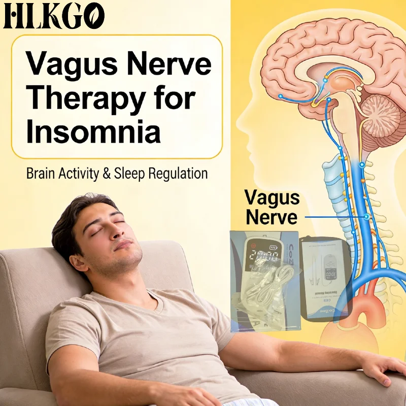 

CES Low Frequency Pulse Therapy Device, Micro-Current Stimulator for Chronic Insomnia Treatment Anxiety Depression Relief