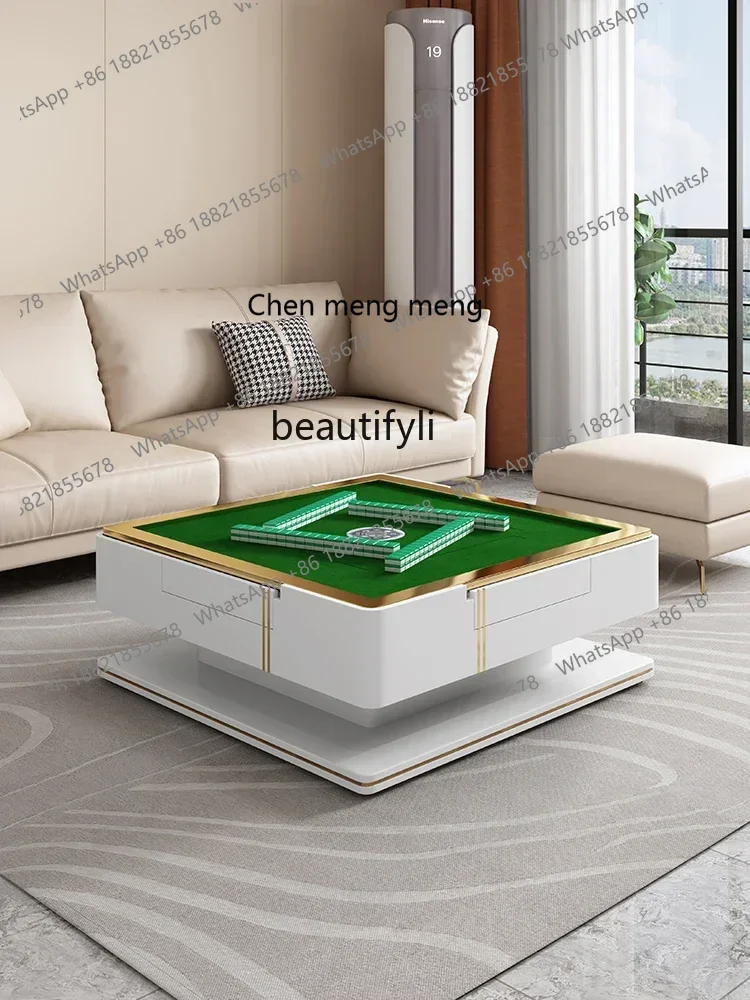 

X Multifunctional Tea Table Automatic Electric Lifting Tea Table Dual-Use Household Light Luxury Stone Plate Mahjong Table