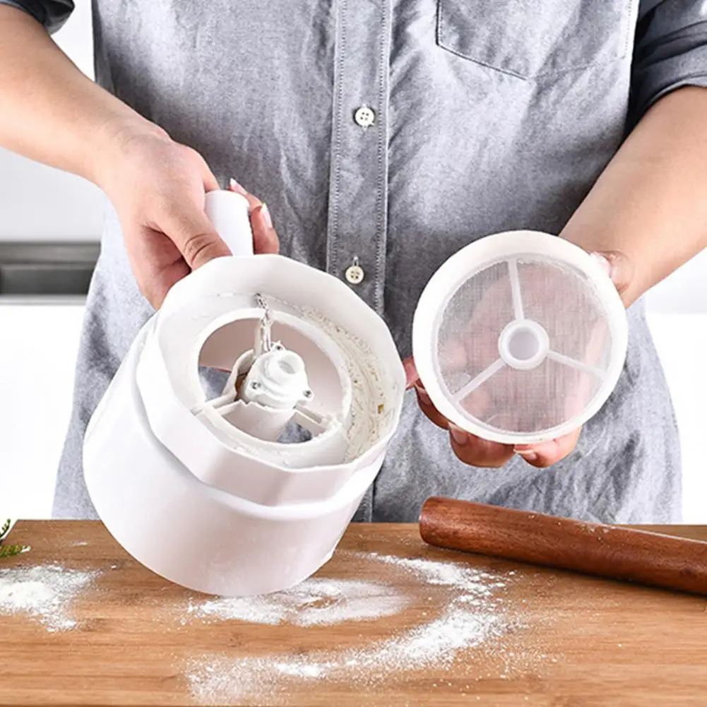 Electric Flour Sifter Labor-saving Cordless PP One-handed Powerful Flour Sieve Cooking Tool