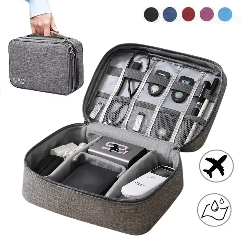 Multifunctional Digital Bag Data Cable Headphones Hard Drive Power Supply Portable Handbag Electronic Accessorise Storage Bags