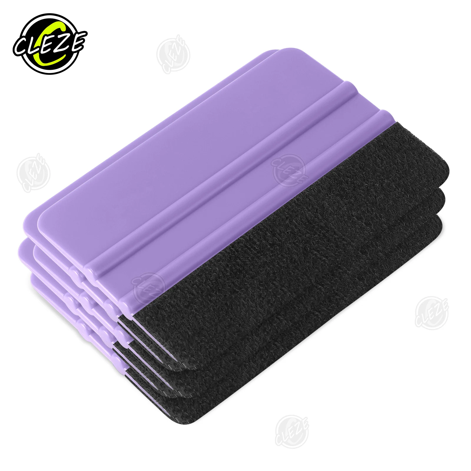 CLEZE Auto Vinyl Wrap Squeegee Felt Edge Plastic Scraper Tool for Car Wrapping PPF Window Tint Film Installation Kit