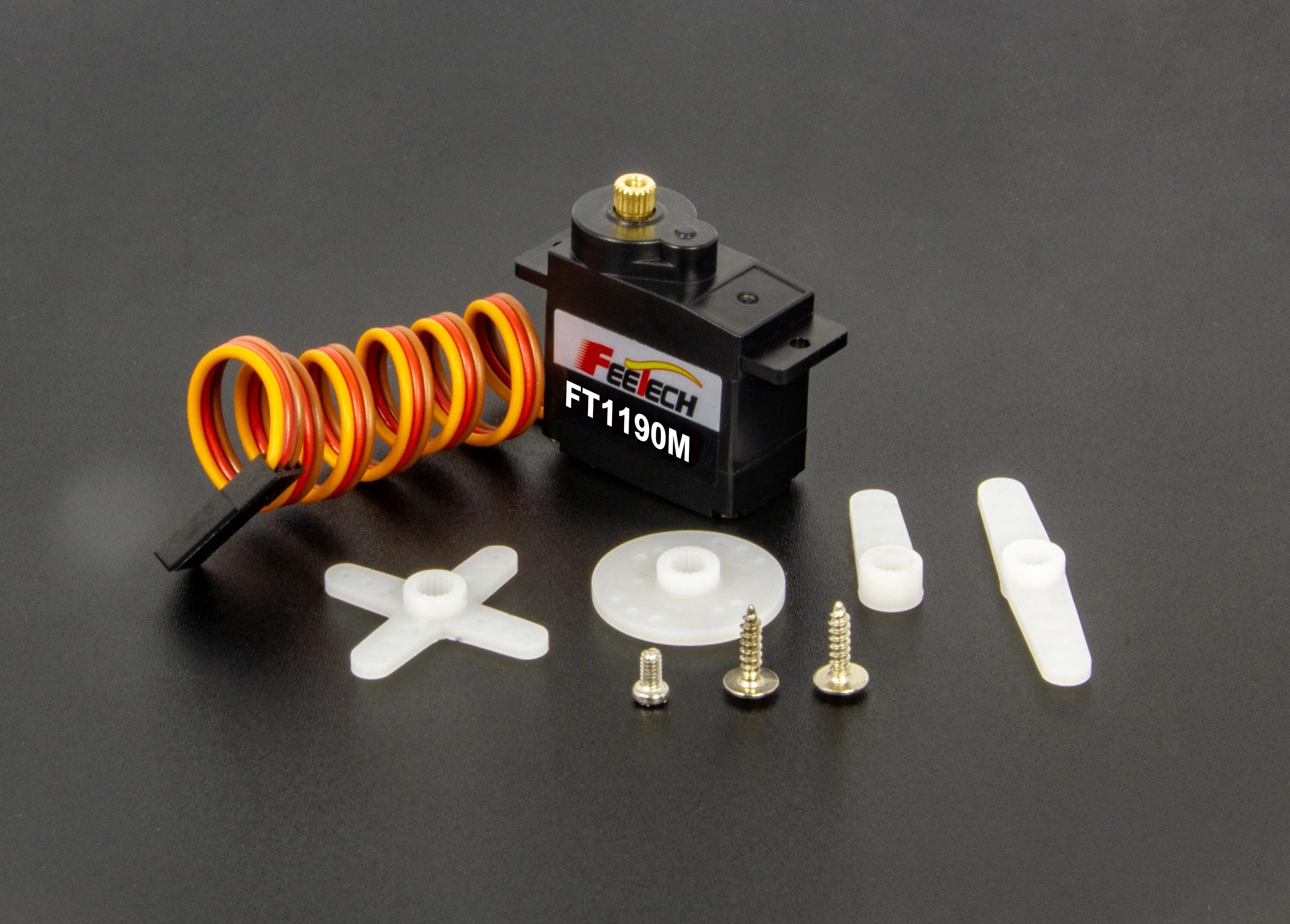 12 Uds 9g Mini Servo ligero 200 grados Robot cuadrúpedo sin núcleo engranaje de Metal Micro Servo FT1190M para cuadricóptero educativo STEM