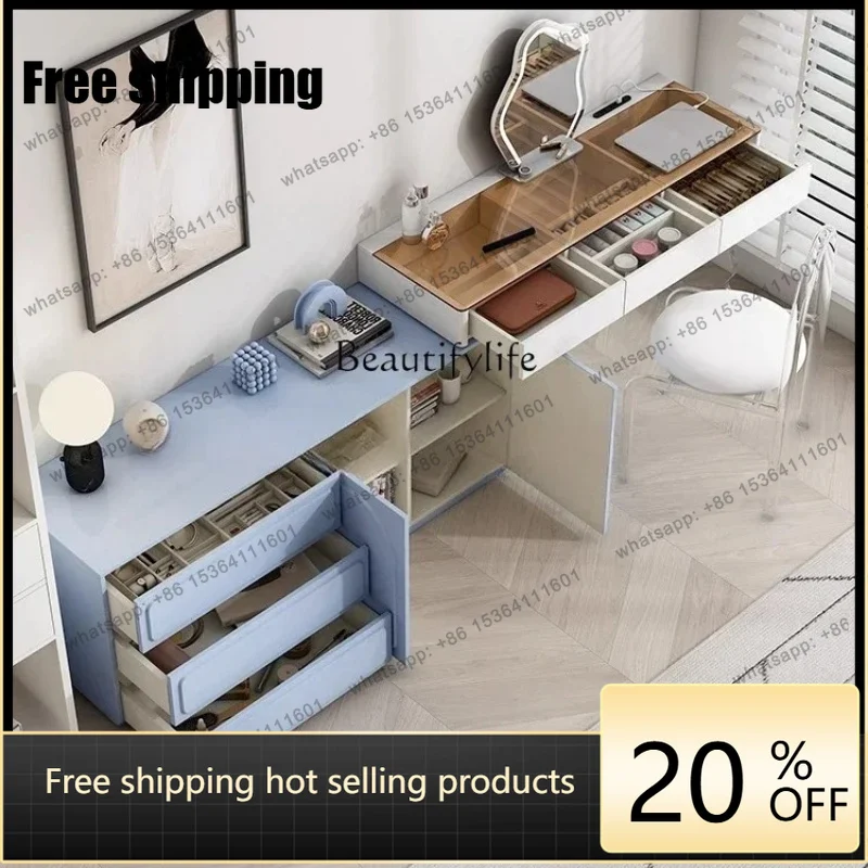 Factory Direct Dresser bedroom smart makeup mirror led custom makeup table with lamp
