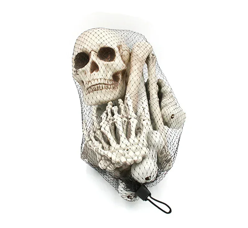 [Funny] Tricky toy Skeleton Bones model Simulation Human Bones Horror toys halloween props Haunted House Decorations prank toy