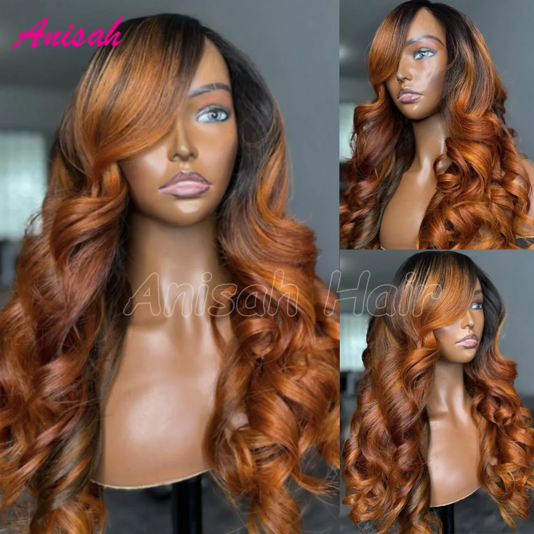 

Цветные парики фронта шнурка, человеческие волосы, свободные объемные волны, парики из натуральных волос для чернокожих женщин, бесклеевые, рыжие, оранжевые, мелированные парики