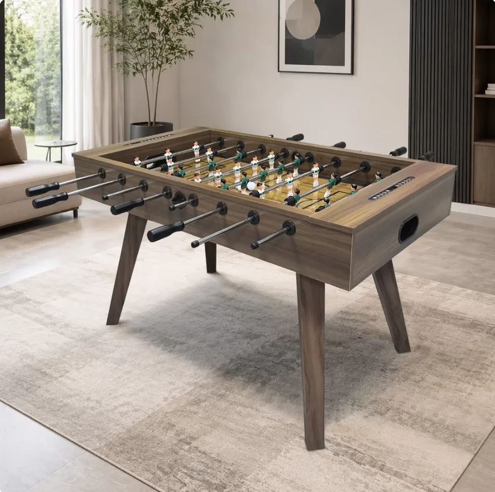 2026 5ft Standard Foosball Table Table Soccer 8 Rods Tempered Glass Eco-Friendly Wooden Handles Homepromote sales