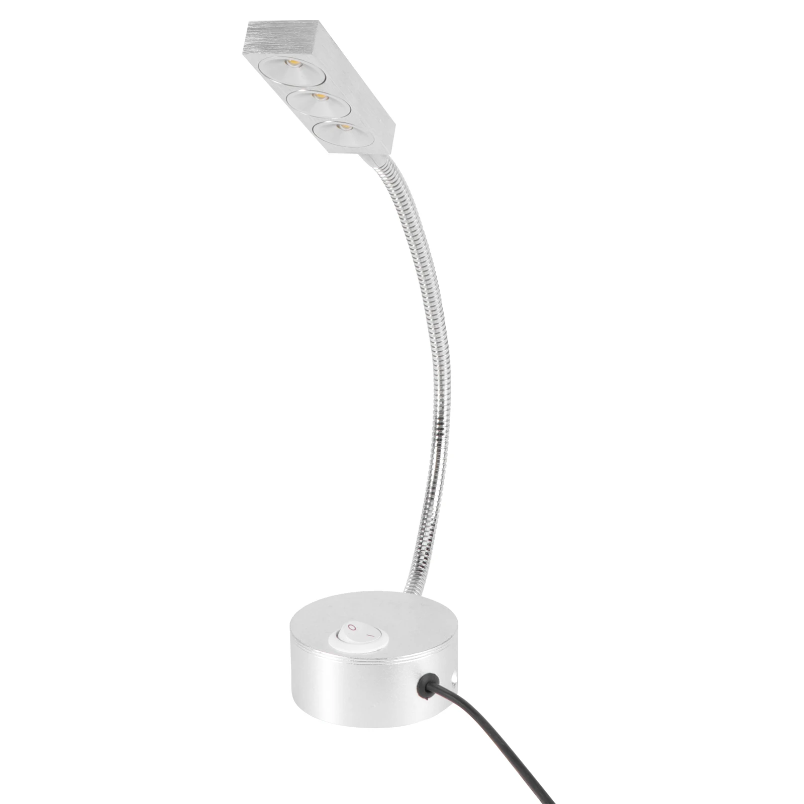 

Wall Mounted LED Reading Light Silver Flexible Hose Lamp Comfortable Bedside Book Lighting Bedroom Home Hotel Adjustable Angle