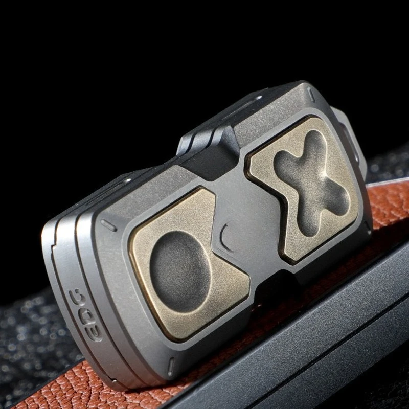 push card, titanium alloy edc toy popping coin card, three-layer decompression artifact, magnetic metal fingertip