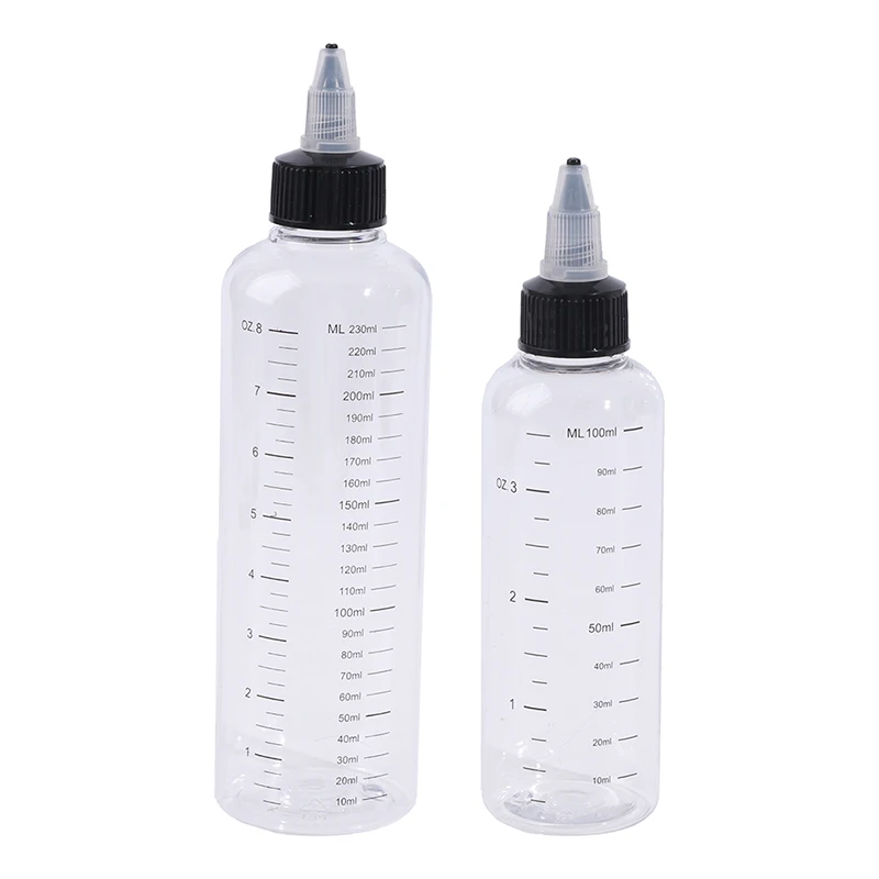 30ml/60ml/100ml/120ml/250ml Plastic PET Juice Liquid Capacity Dropper Bottles Twist Top Cap Tattoo Pigment Ink Containers