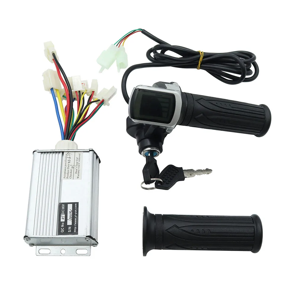 Electric Bike Bicycle Scooter Accessories Motor Brushed Controller & Throttle Twist Grip 24V 36V 48V 250W 350W 500W