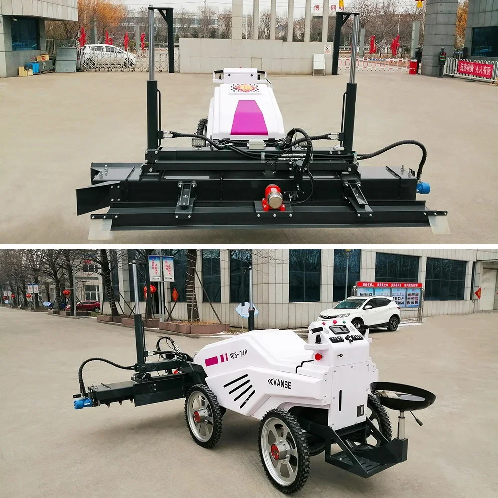 VANSE WS740 High Efficiency Land Ground Tool 4 Wheel New Concrete Surface Leveler Indoor Concrete Levelling Machine for Sale