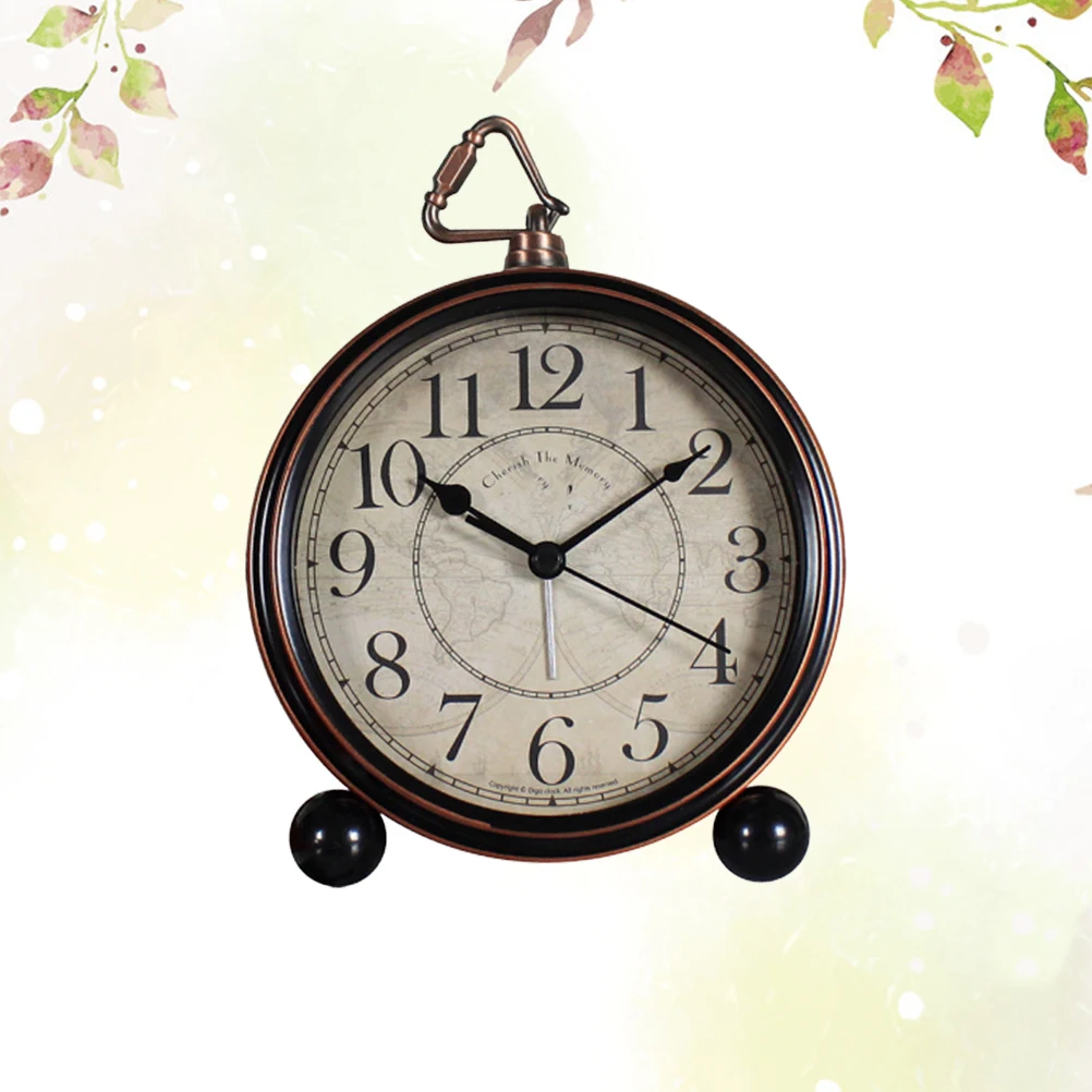

1Pc Premium Material Retro Alarm Clock Creative Design Desk Clock Attractive Decoration For Home And Office