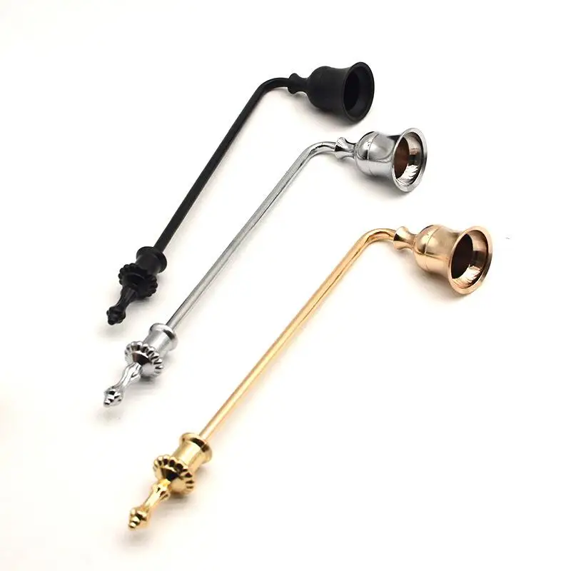 مقبض طويل جرس طفاية ملحق شمعة المثبط شمعة الفولاذ أداة الفتائل خارج الصلب إطفاء وضع الملحقات #2